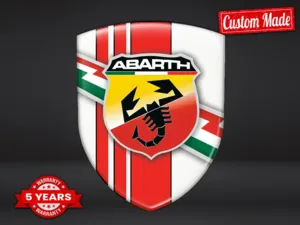 Fiat Abarth Decalcomanie Auto su Misura Premium Pregiati Regolabili